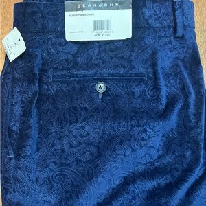 Vintage Sean John Men's Blue Paisley Pants 40x32